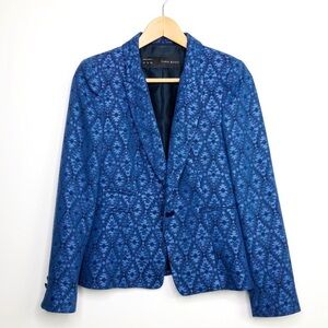 𝅺Zara basic Navy blue one button closure blazer